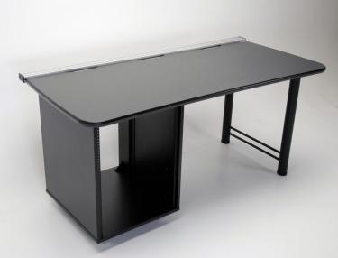 Custom 66 inch desk with 14 ru equipment rack