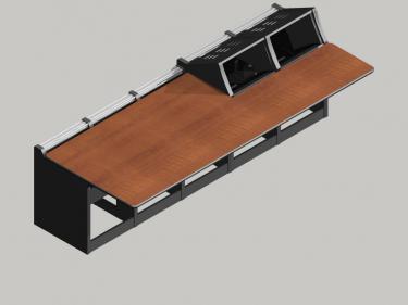 Logic System Modular Control Consoles 2 regular and 3 deck only bays