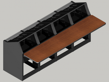 4 bay straight Logic System control console