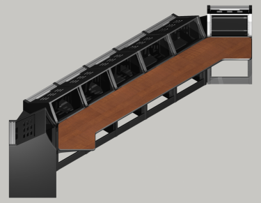 Control Room Furniture 45 degree wings 