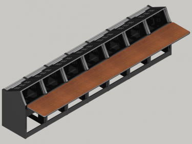 7 bay straight Logic System control room console
