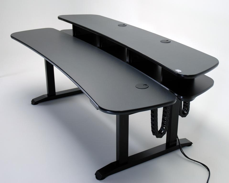 Ergo Duet Dual Surface Height Adjustable Desk With Rackmount