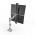 Pole mount for 2 monitors horizontal rotation